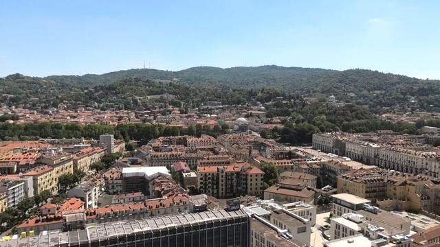 Turin the first Italian capital: panorama from Mole Antonelliana 167 m high , Palazzo Madama; Турин