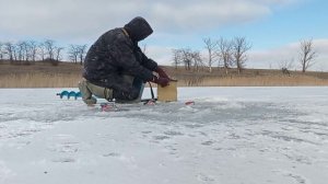 Зимняя рыбалка на мормышку. на Водоёме Екатериновка.