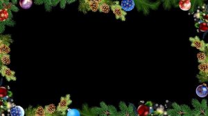 Анимированная новогодняя рамка  с альфа каналом FULL HD 50P