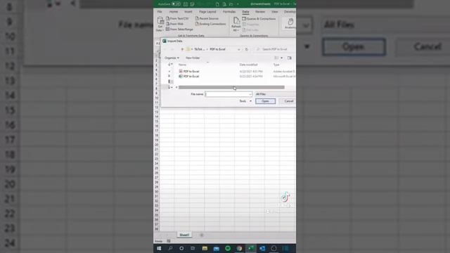 Convert a PDF to .xlsx#excel #exceltips #exceltricks