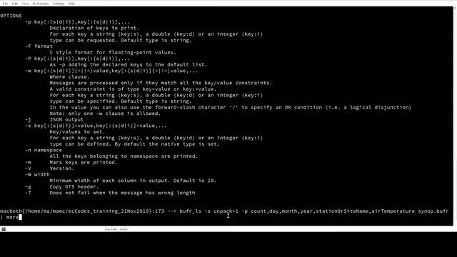 ECMWF ecCodes library - decoding and encoding BUFR files