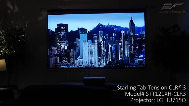 ✅ Elite Screens Starling Tab-Tension CLR® 3 Ceiling ALR Screen for Ultra Short Throw Projectors