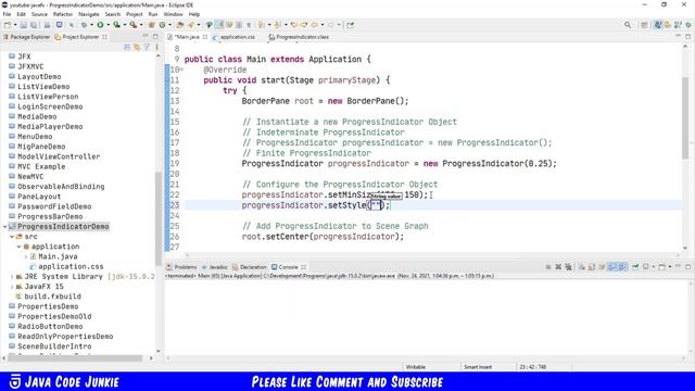 ProgressIndicator | JavaFX GUI Tutorial for Beginners