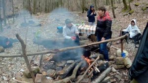 Поход Ольховая щель - водопады Куаго - гора Отрез - грот