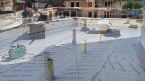 Строим каркасный дом по этапам. Часть 5. Эксплуатируемая плоская кровля гаража.