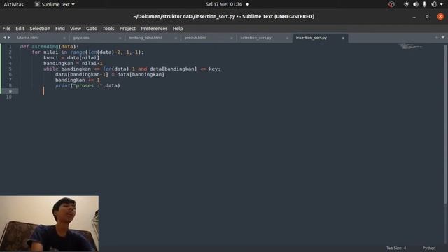 Pengurutan data secara Ascending dengan algoritma Insertion sort смотреть онлайн