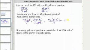 Rate Application: Miles Per Gallon and Gallons Per Mile