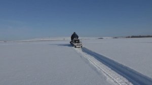 Мотобуксировщик Ураган Сибирь  Первый выезд.