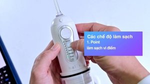 Trên tay tăm nước cầm tay Halio: 6 chế độ làm sạch, 8 mức áp lực nước cho mỗi chế độ