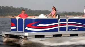 Прогулочный понтонный катер Салют. Катамаран с цилиндрическими корпусами.