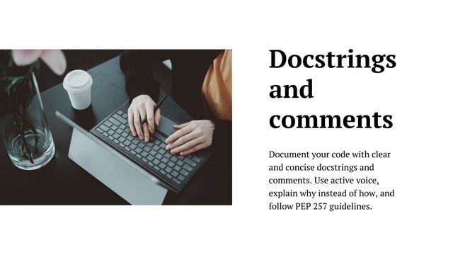 Python best practices and tips