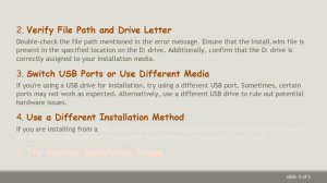Troubleshooting "Windows cannot open the required file D:\Sources\Install.wim" Error