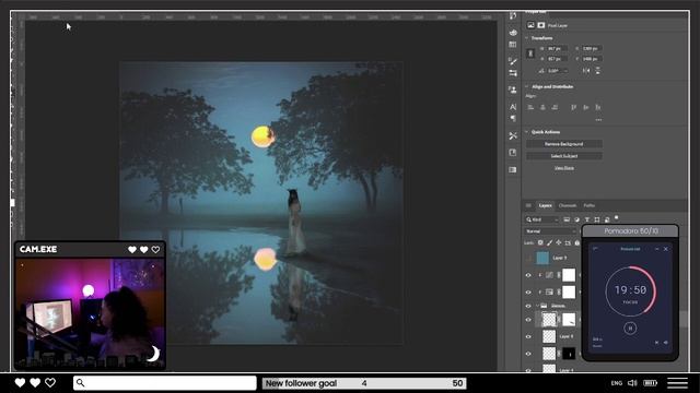 [50/10 pomodoro] Work with me : Photoshop Friday with lofi смотреть онлайн