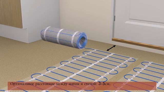 Монтаж нагревательного мата Millimat Nexans. смотреть онлайн