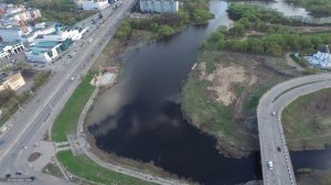 часть1/3.   Тверь. Тверь с высоты. Центральная часть города. 4K.