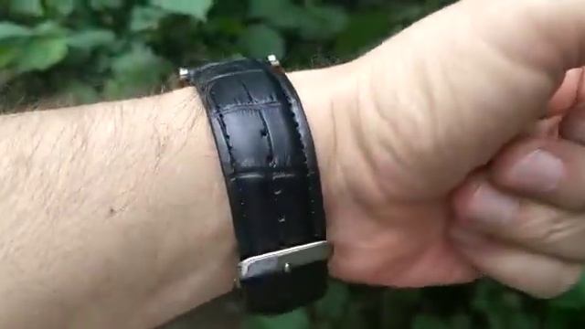 Часы Roberto bianci с двойным показом времени чёрный циферблат кожаный ремешок цена 249$