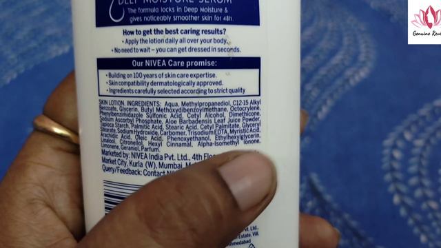 NIVEA BODY LOTION, ALOE PROTECTION SPF 15  PRICE, BENEFIT,SIDE EFFECTS,FULL REVIEW BY #genuinerevie
