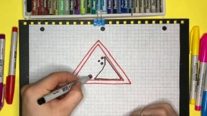 Как нарисовать Дорожный Знак Падение Камней|Знаки Дорожного Движения