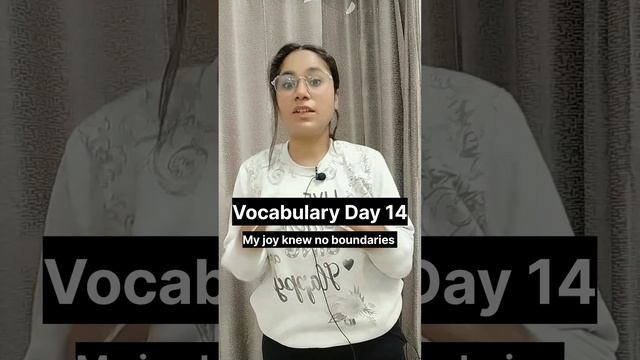 Vocabulary Day 14 | Meaning of My Joy Knew No Boundaries