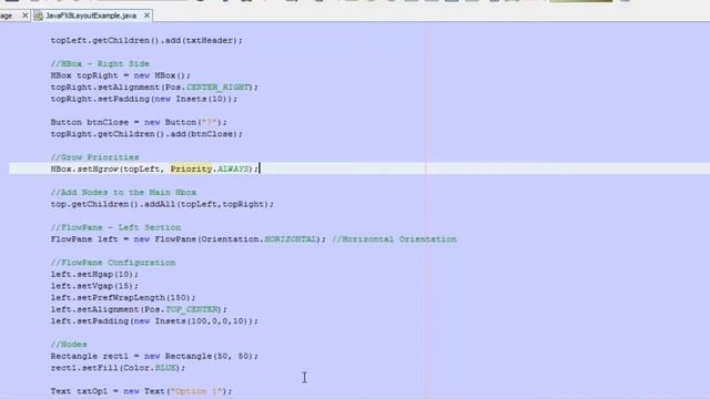 JavaFX 8 Tutorial - Layouts Example #13 смотреть онлайн