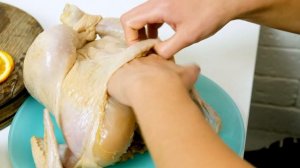 Праздничная курица с апельсинами в духовке