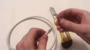 монтаж f-разъема с помощью ножа