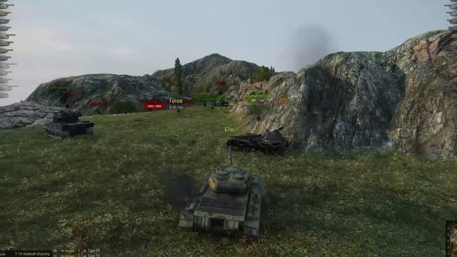 Т-54 первый образец гайд, мастер, 3300 урона 3500 засвет, 1700 чистого опыта WOT
