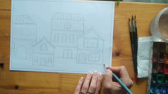 Рисуем с детьми. Городок смотреть онлайн