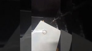 Сверлим большое отверстие(дырку) маленьким сверлом в керамической плитке.