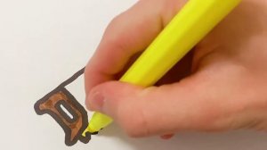 Как нарисовать Пилу - Раскраска Пила Инструменты для детей - Рисунки Раскраски