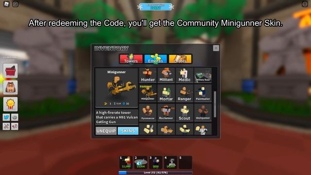 NEW CODE for COMMUNITY MINIGUNNER SKIN in TOWER DEFENSE SIMULATOR! (Discord Minigunner) [ROBLOX] смотреть онлайн