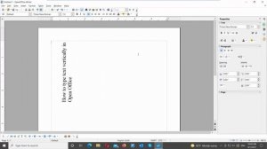 How to Type Text Vertically in Open Office