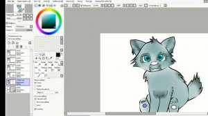 Рисую милого волчонка в Paint Tool Sai