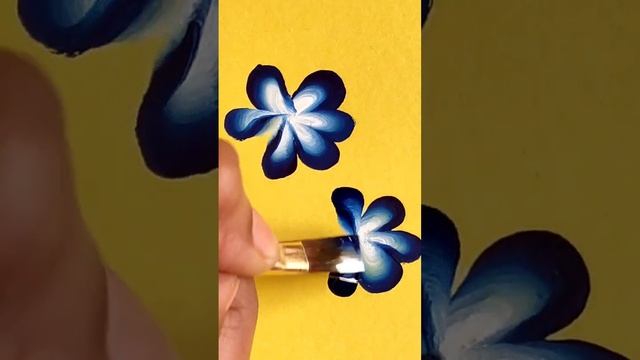 Easy Acrylic Painting| One stroke flower painting#satisfyingart #easypainting #drawing #coloringart