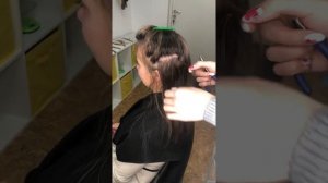 Снятие холодного наращивания волос