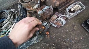 Медная копилка.Проект-50 кг меди.Медные провода на обжиг, электродвигатель на разбор,медные катушки
