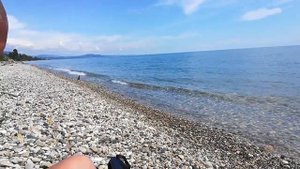Абхазия, село Приморское, пляж