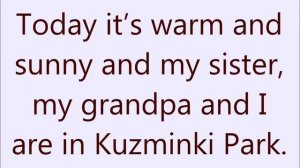 Summer in Kuzminki Park, City Stars 2, Module 7, My Moscow, ex 7 p 70