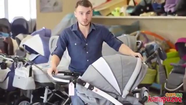 Детская коляска Adamex Barletta (Адамекс Барлетта) 2 в 1 Видео обзор смотреть онлайн