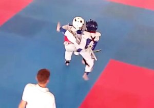 Taekwondo WTF. Супер бой, счёт 83-63. 1 раунд