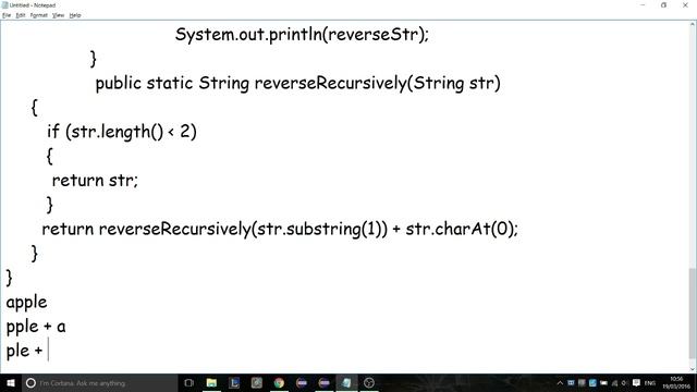 Recursion - Java How To Write Reverse String