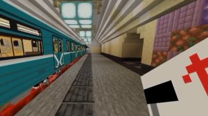Пард поездов метро в Майнкрафте