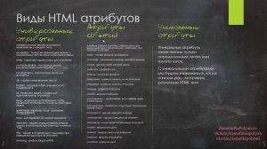 HTML атрибуты и их виды: универсальные атрибуты, уникальные и события в HTML