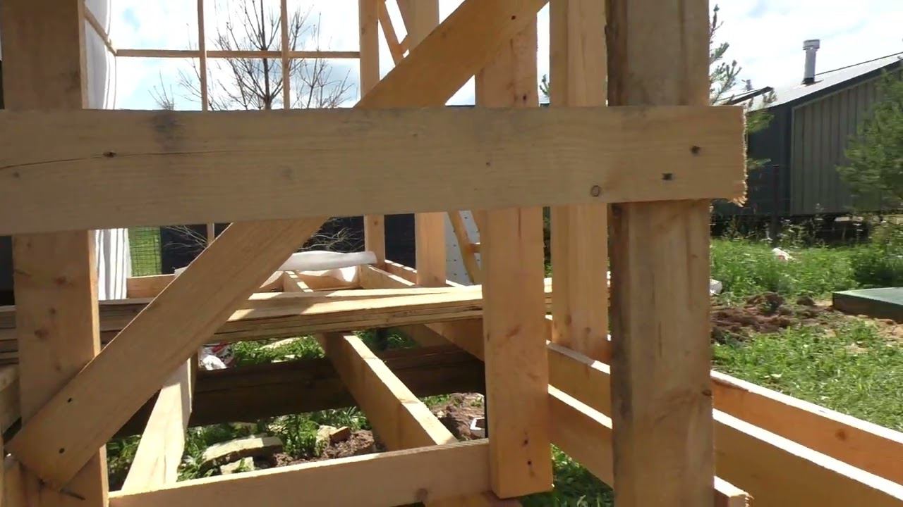 БарнХаус 6 х 10. Покрываем и обшиваем метало профилем. смотреть онлайн