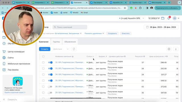 Как настроить рекламу ВКонтакте для салона гидромассажа. Кейс VK Реклама смотреть онлайн