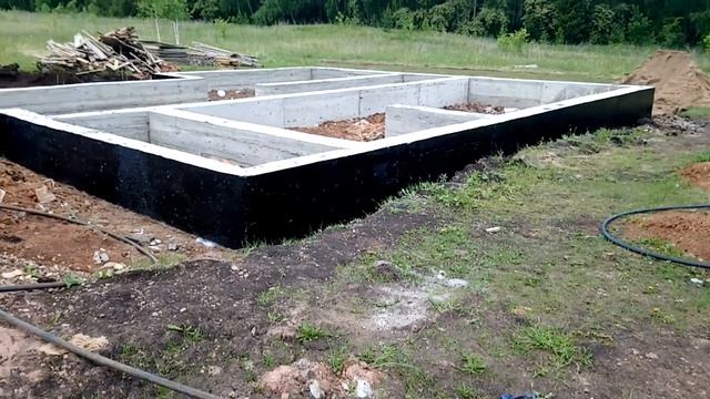 Строительство фундамента под коттедж часть2 смотреть онлайн