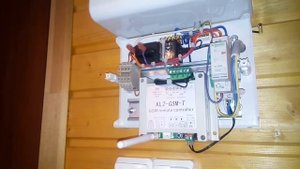 Подключение контроллера KL2-GSM-T, для управлением обогревом.