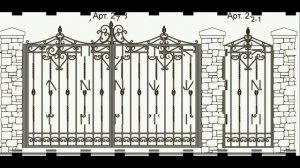 Кованые Ворота, Кованые калитки, подборка эскизов различные по стилям и сложности