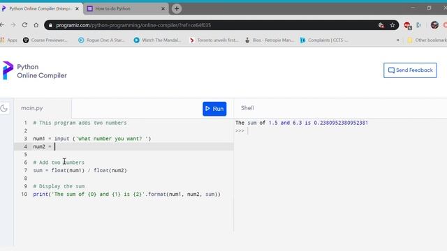 Input Function for Python