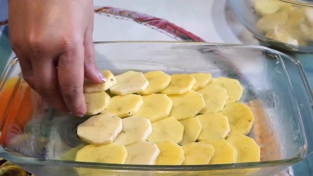Картофельный гратен с рыбой.Просто и вкусно.